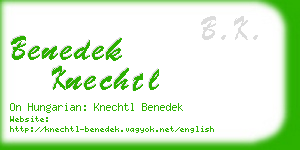 benedek knechtl business card